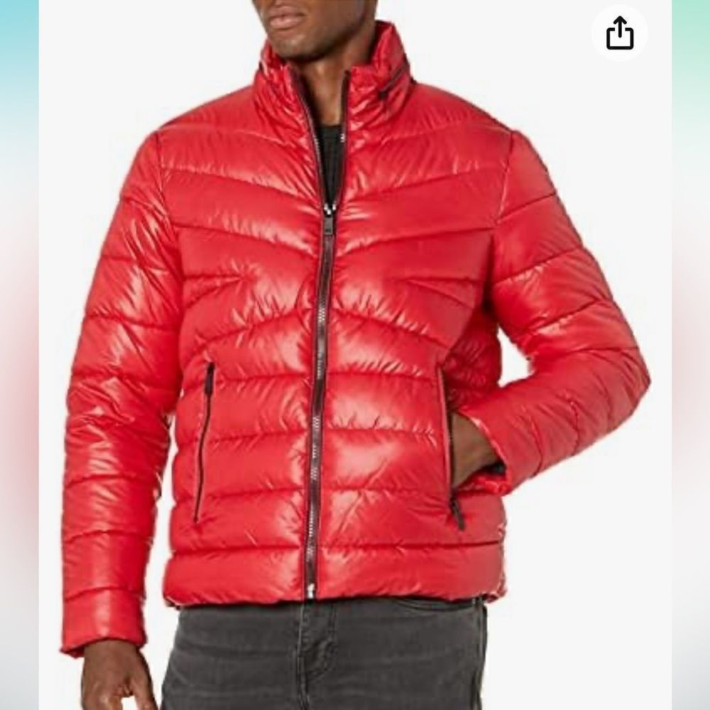 Kenneth Cole New York Men's Quilted Packable Contrast Puffer XL